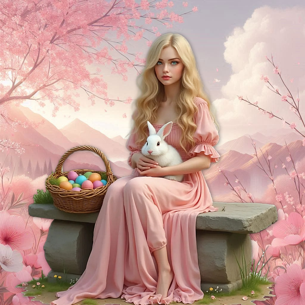 EASTER ROMANTIC WOMAN 01